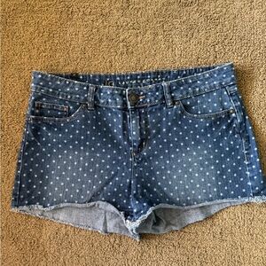 LC Lauren Conrad Denim Polka Dot Shorts